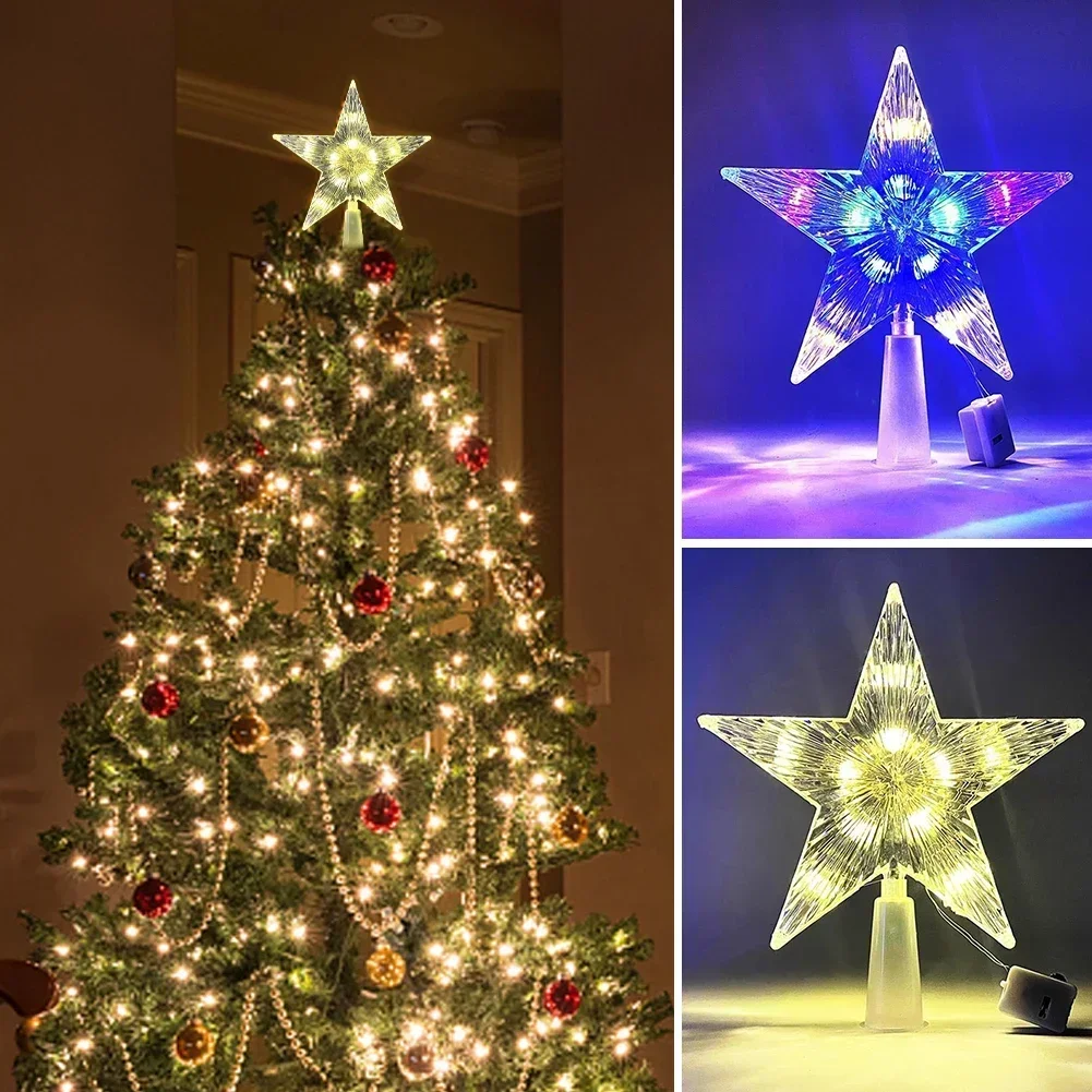 15CM LED Christmas Tree Orname - Star Tree Topper avaliação e preço