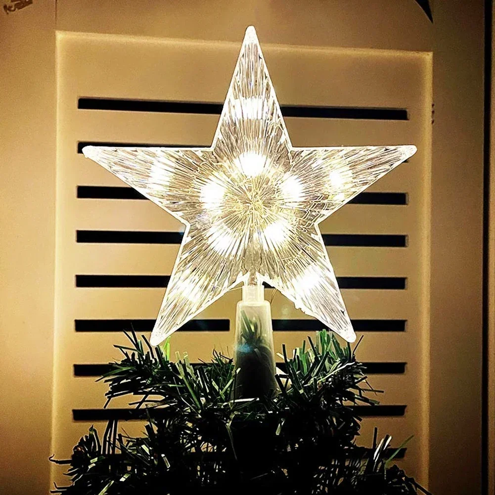 15CM LED Christmas Tree Orname - Star Tree Topper avaliação e preço