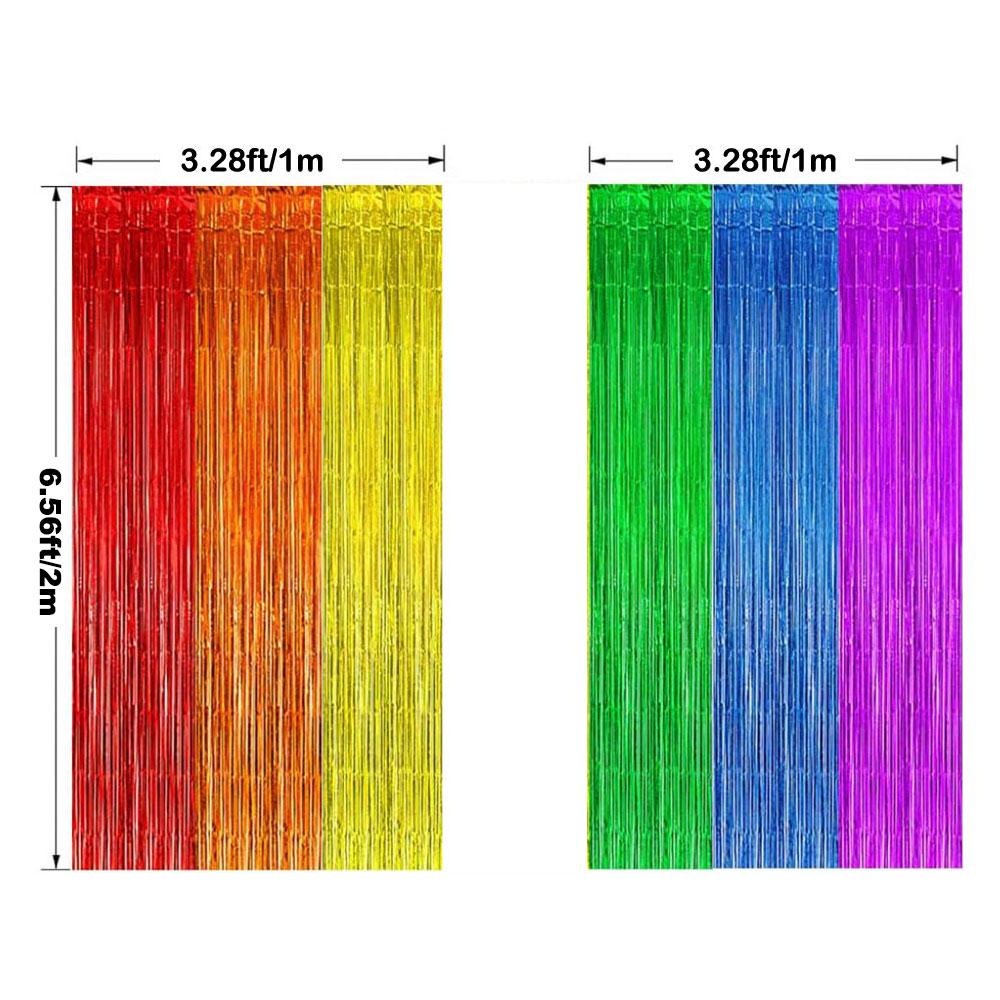 Party Backdrop Fringe Tinsel C - Tinsel Garland Decoration avaliação e preço