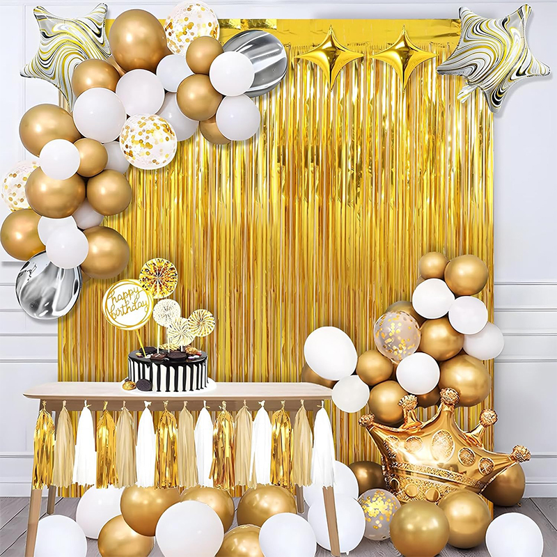 2M Glitter Gold Tinsel Fringe  - Tinsel Garland Decoration avaliação e preço