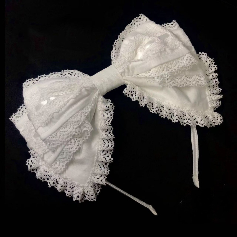 Y2K Lolita Lovely Lace Headban - Ribbon Bow Gift avaliação e preço
