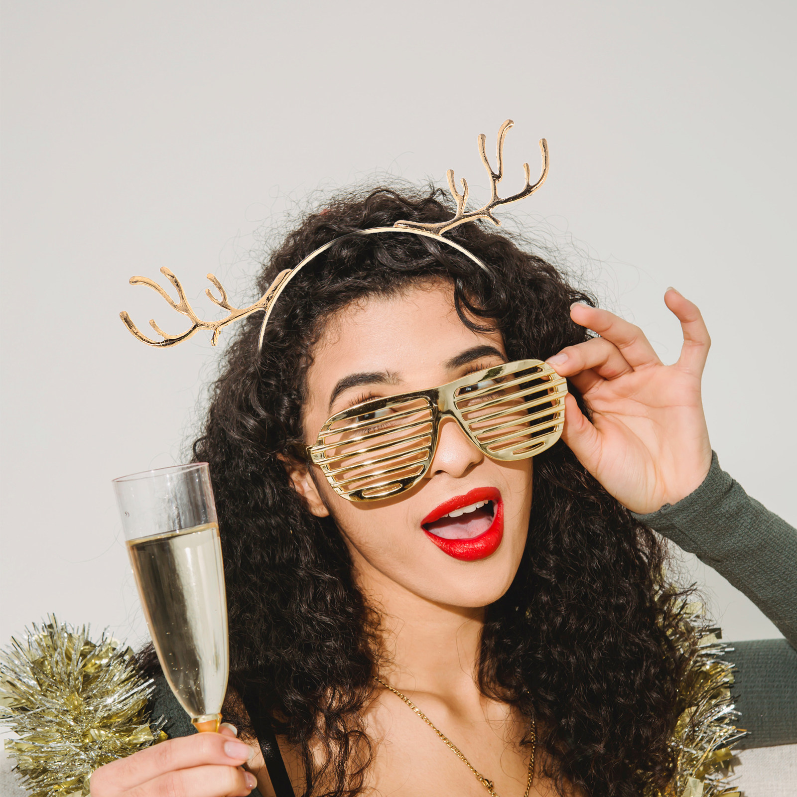 3Pcs Cute Reindeer Antler Head - Reindeer Antlers Headband avaliação e preço