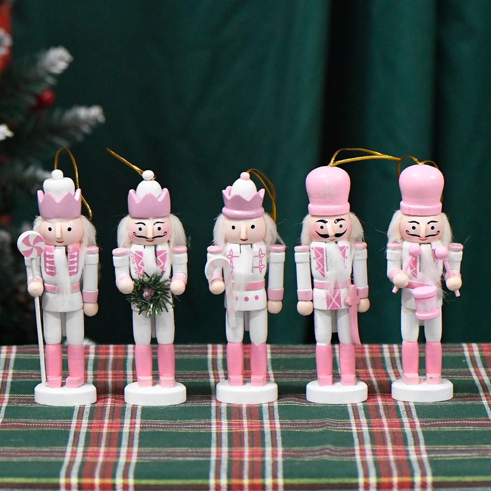 5PCS Macarone Powder Christmas - Nutcracker Figurine avaliação e preço