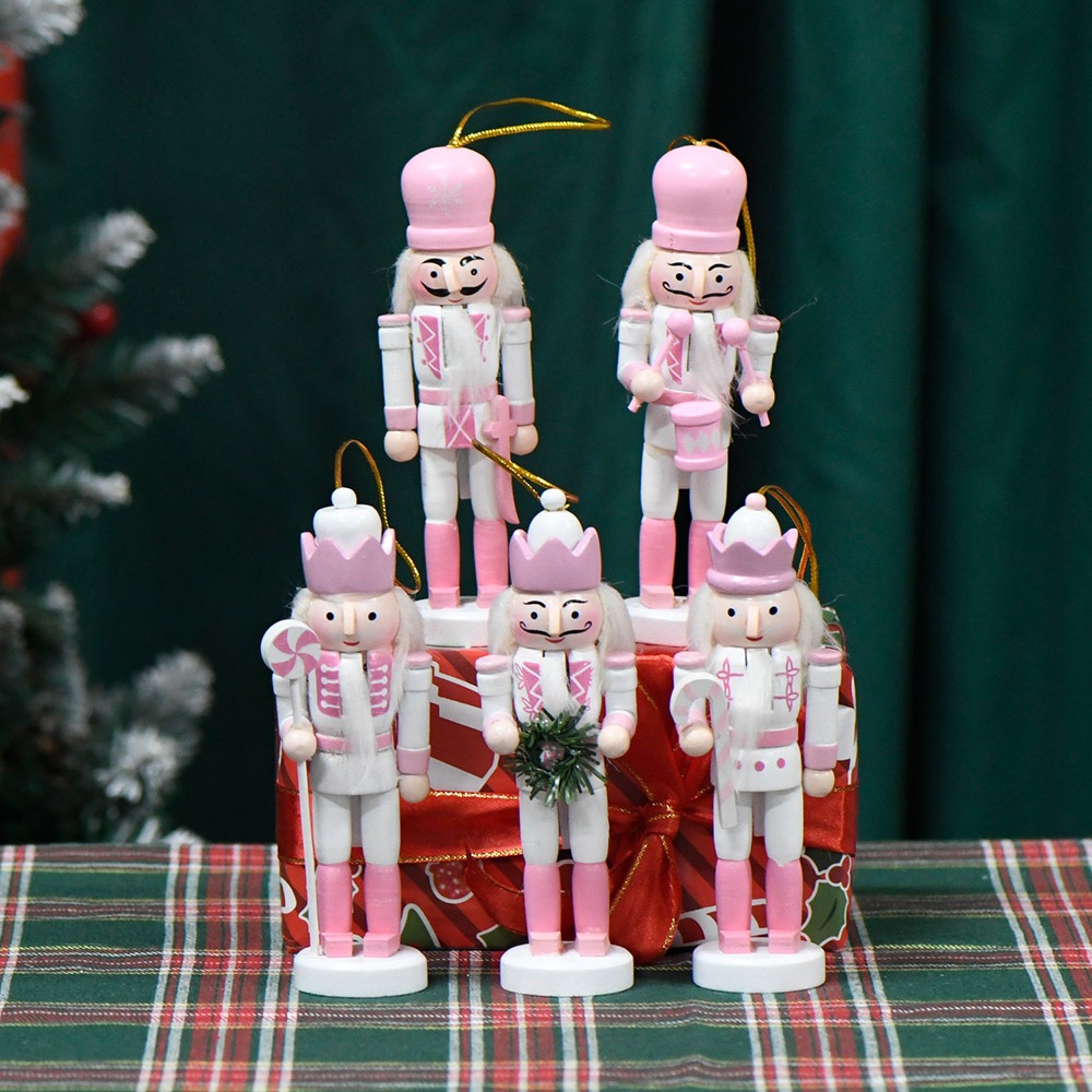 5PCS Macarone Powder Christmas - Nutcracker Figurine avaliação e preço