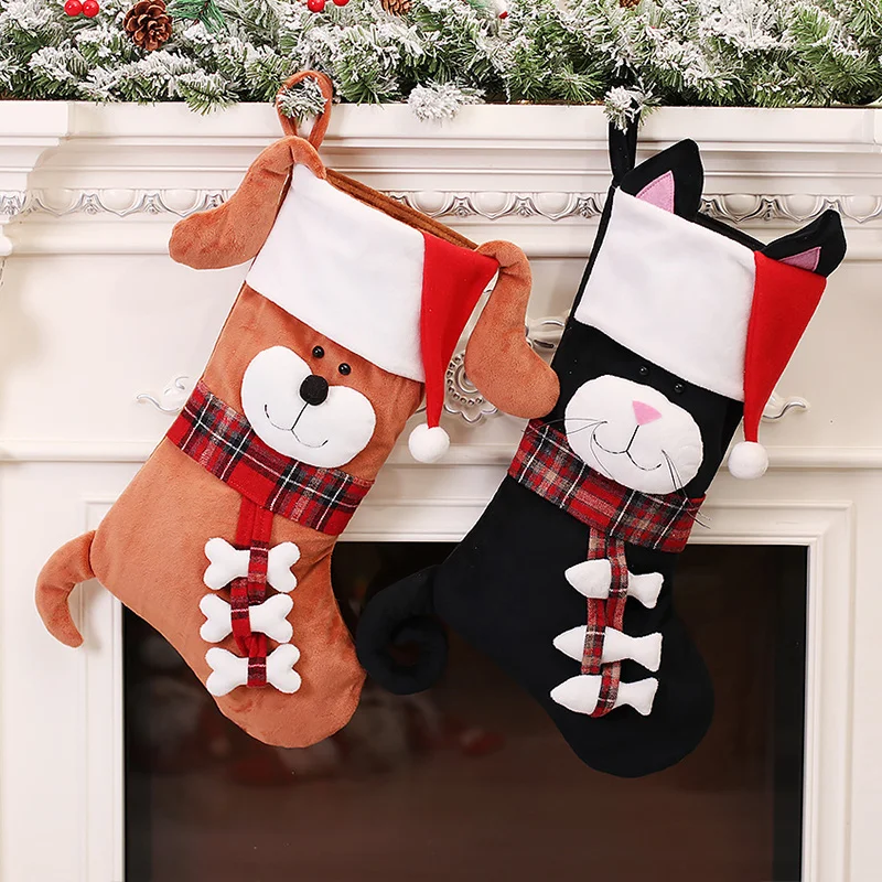 3D Animal Christmas Stockings  - Christmas Stocking Hanging avaliação e preço