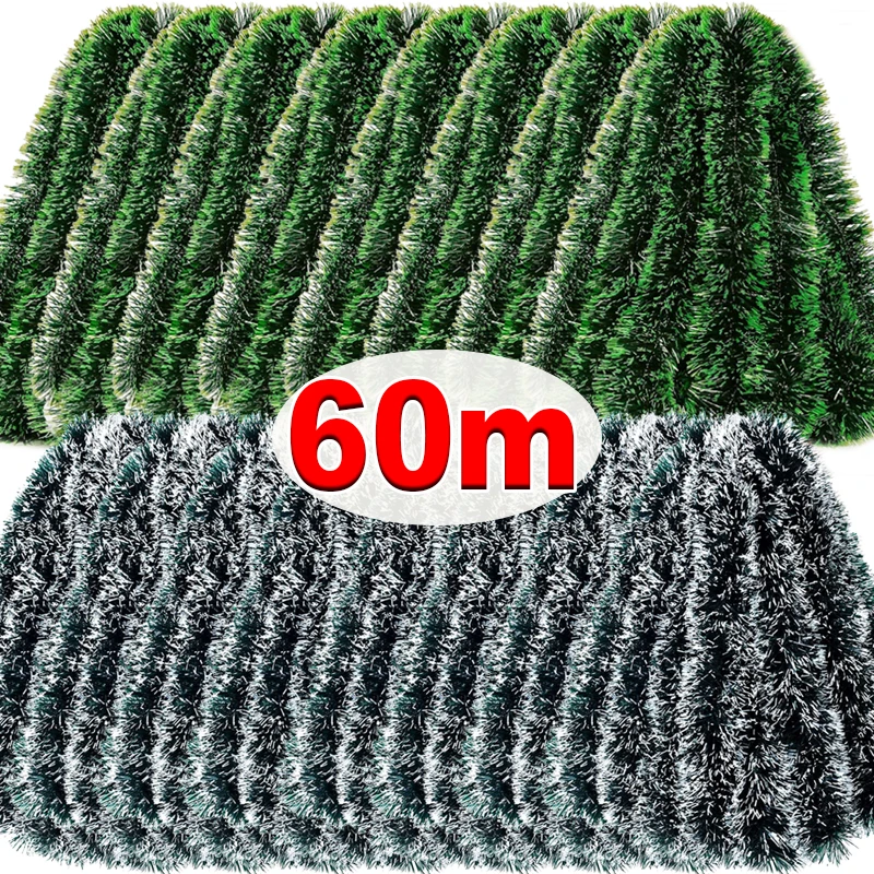 60/4m Christmas Tinsel Ribbons - Tinsel Garland Decoration avaliação e preço