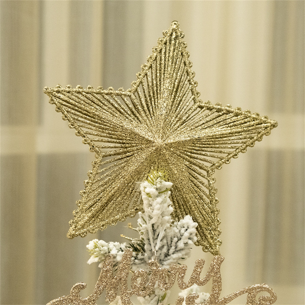 Gold Glitter Christmas Tree To - Star Tree Topper avaliação e preço