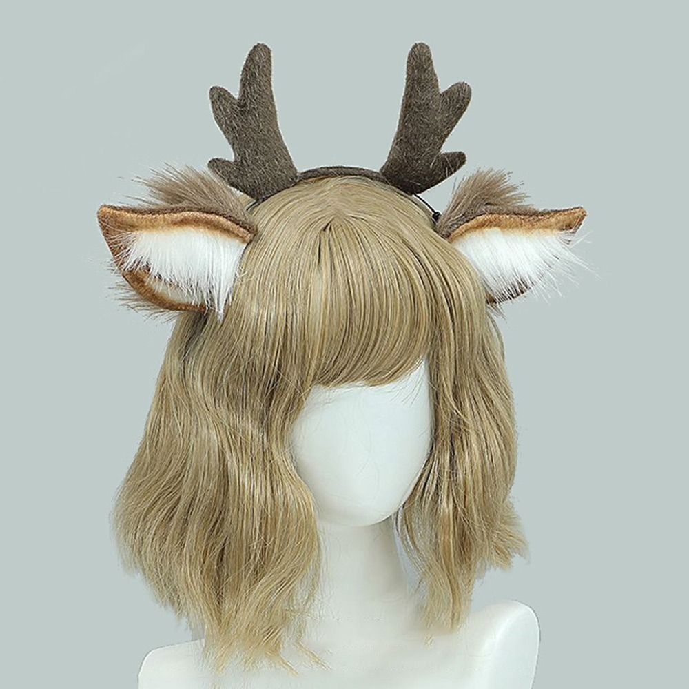 Unisex Deer Ears Reindeer Antl - Reindeer Antlers Headband avaliação e preço