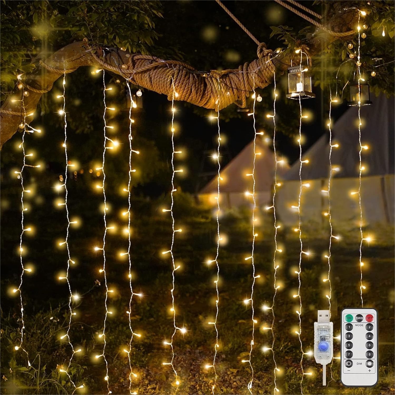 Curtain Lights For Bedroom 200 - Led Fairy String Lights avaliação e preço