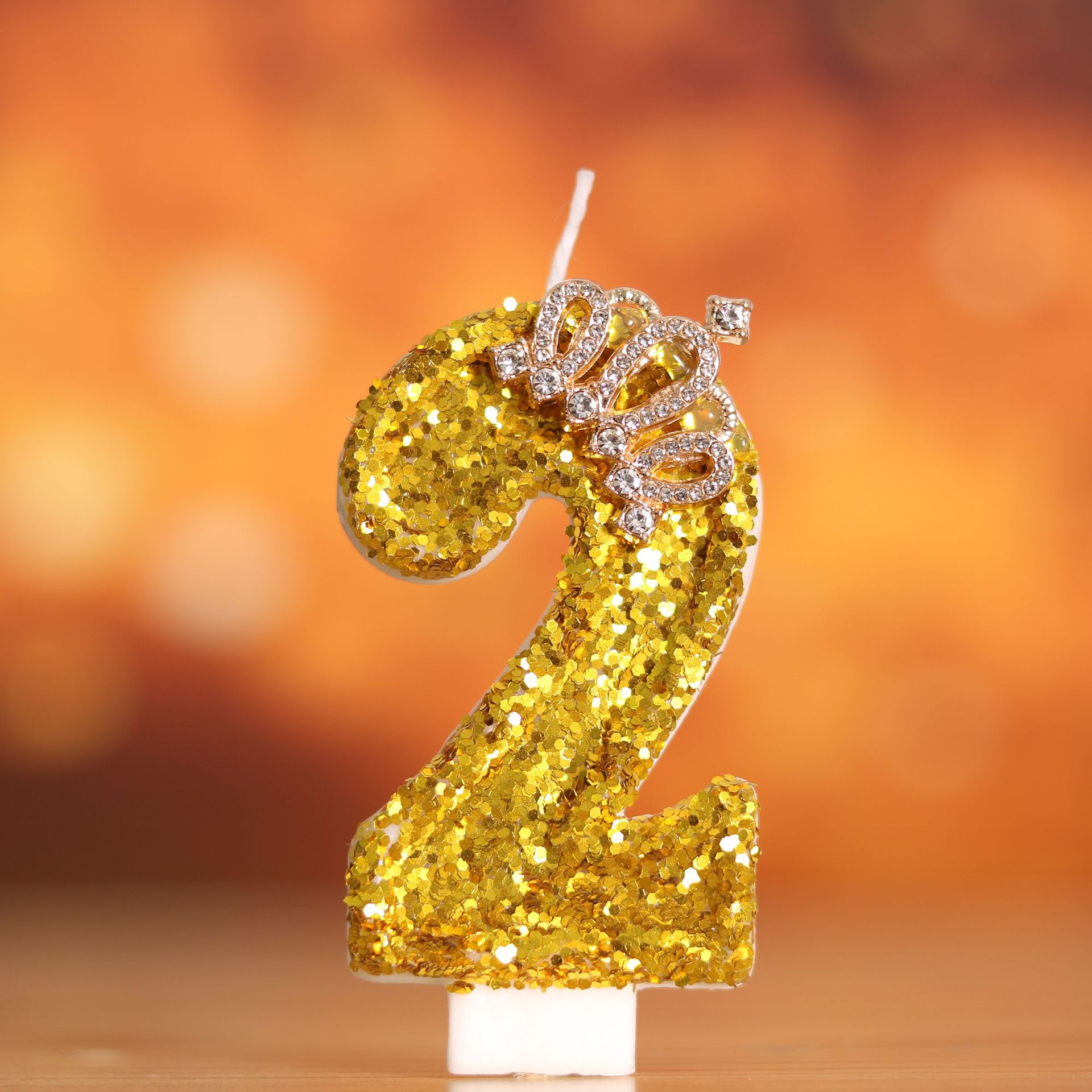 Digital Birthday Cake Gold Cro - Holiday Candle Set avaliação e preço