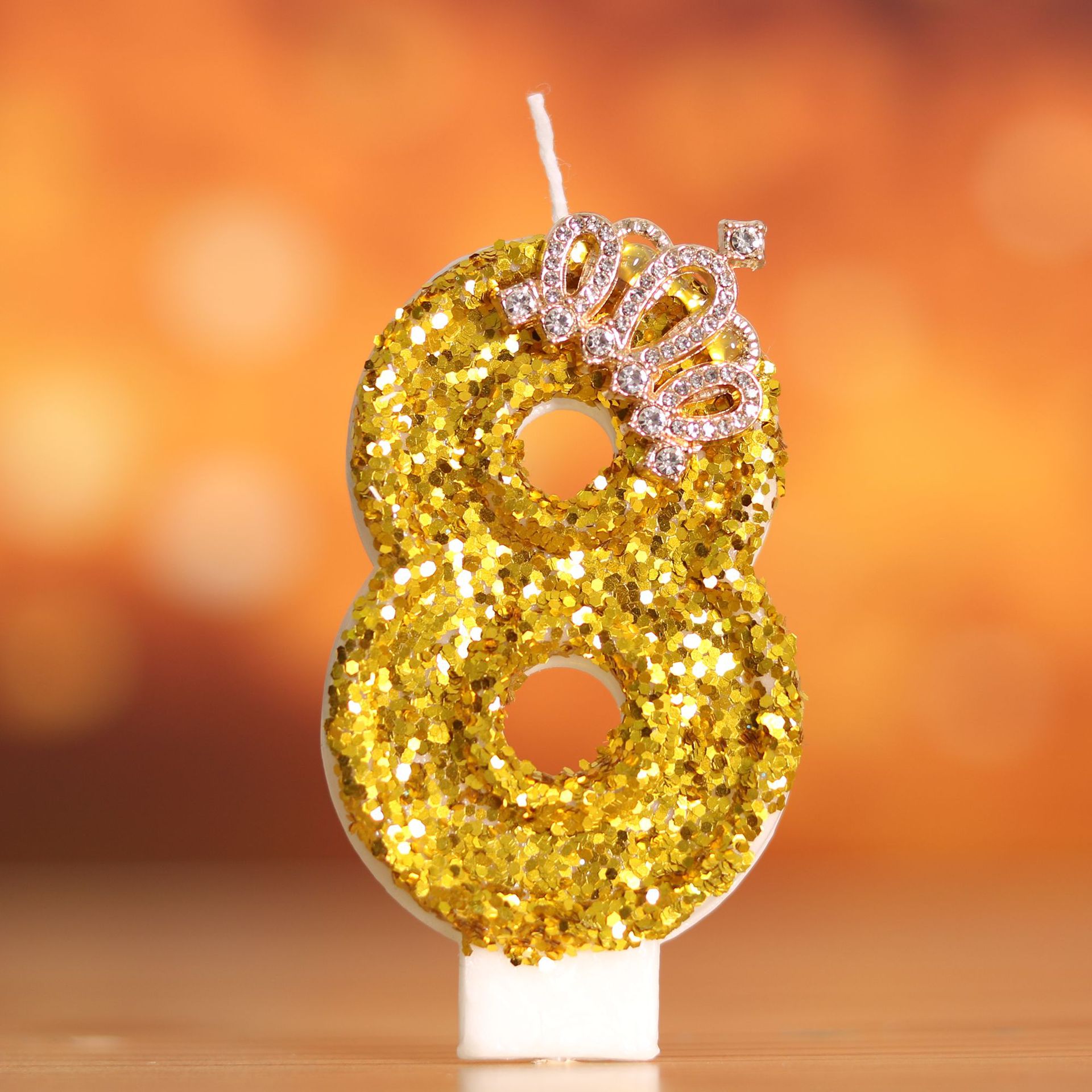 Digital Birthday Cake Gold Cro - Holiday Candle Set avaliação e preço