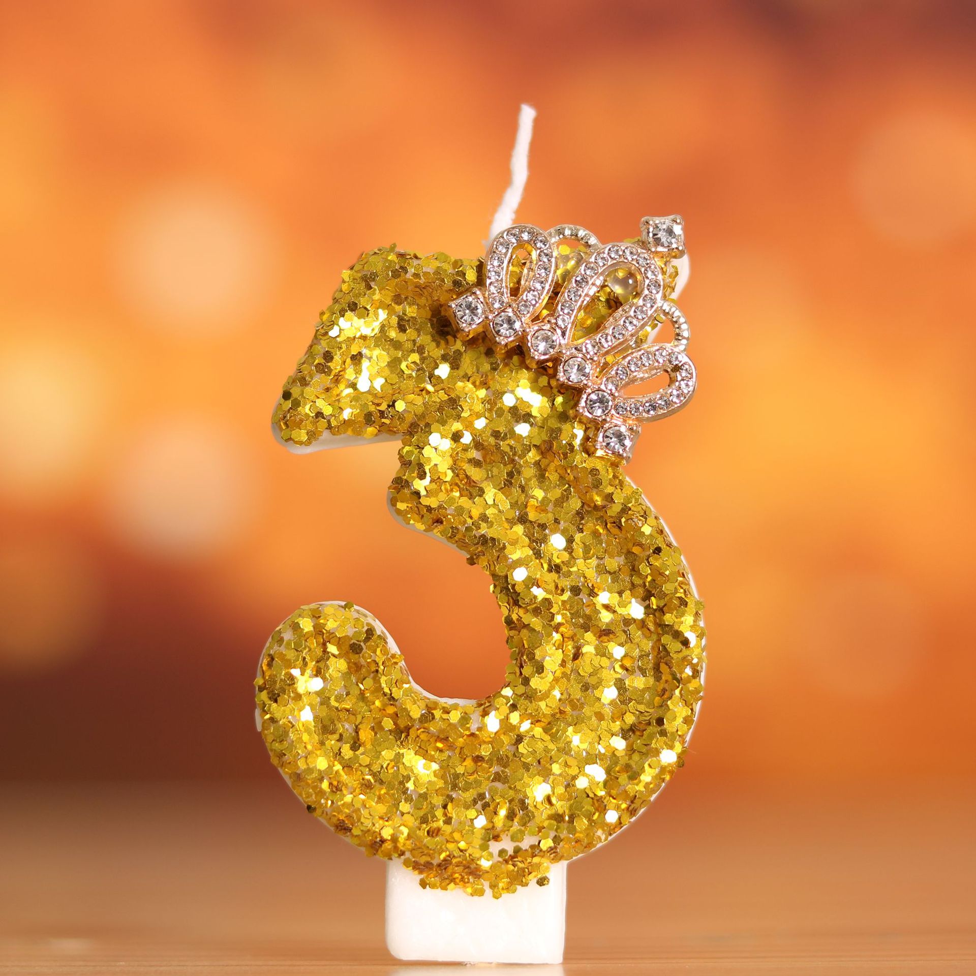 Digital Birthday Cake Gold Cro - Holiday Candle Set avaliação e preço