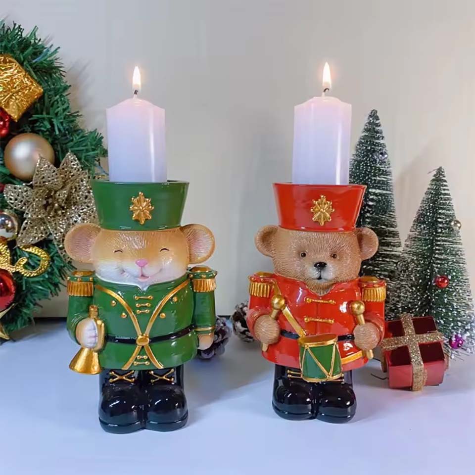 New Resin Nutcracker Candlesti - Nutcracker Figurine avaliação e preço