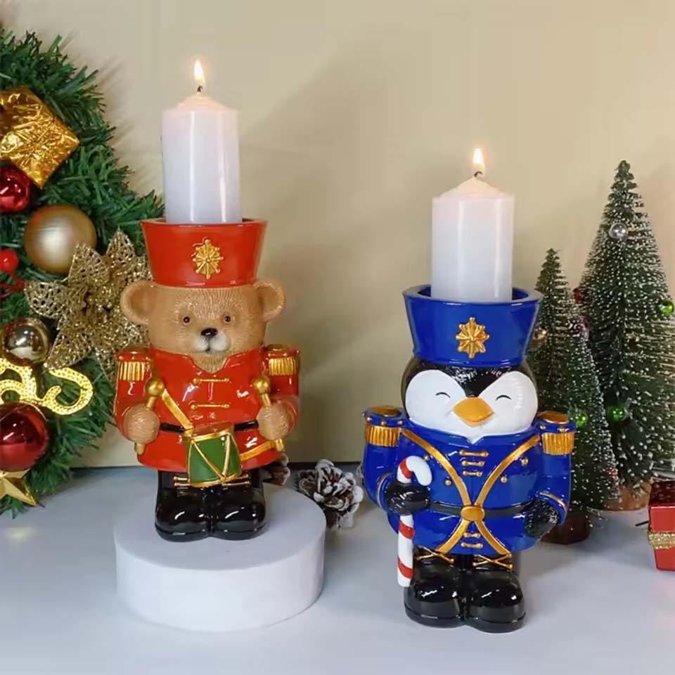 New Resin Nutcracker Candlesti - Nutcracker Figurine avaliação e preço