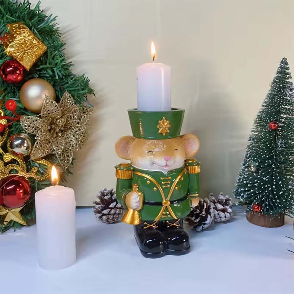 New Resin Nutcracker Candlesti - Nutcracker Figurine avaliação e preço
