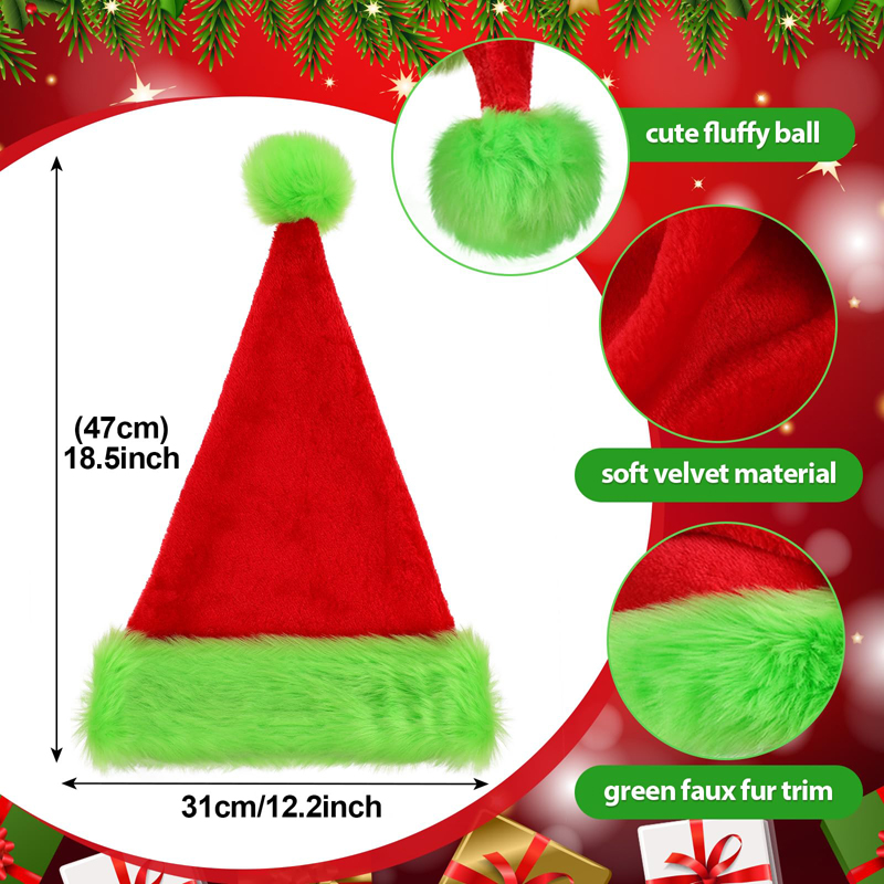 1pc, Santa Claus hat Christmas - Santa Hat Plush avaliação e preço
