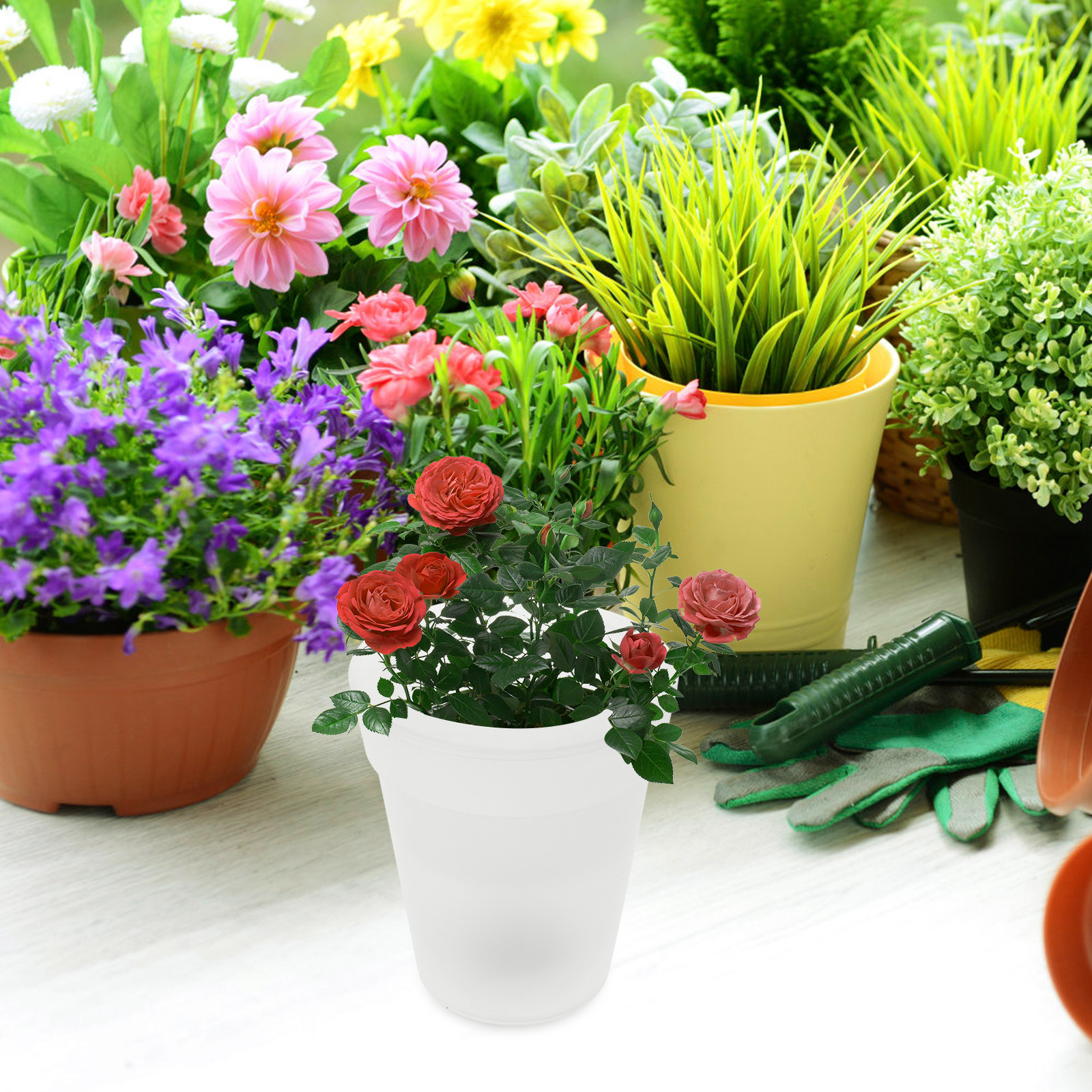Flowerpot Solar Light Outdoor  - Christmas Lights Outdoor avaliação e preço