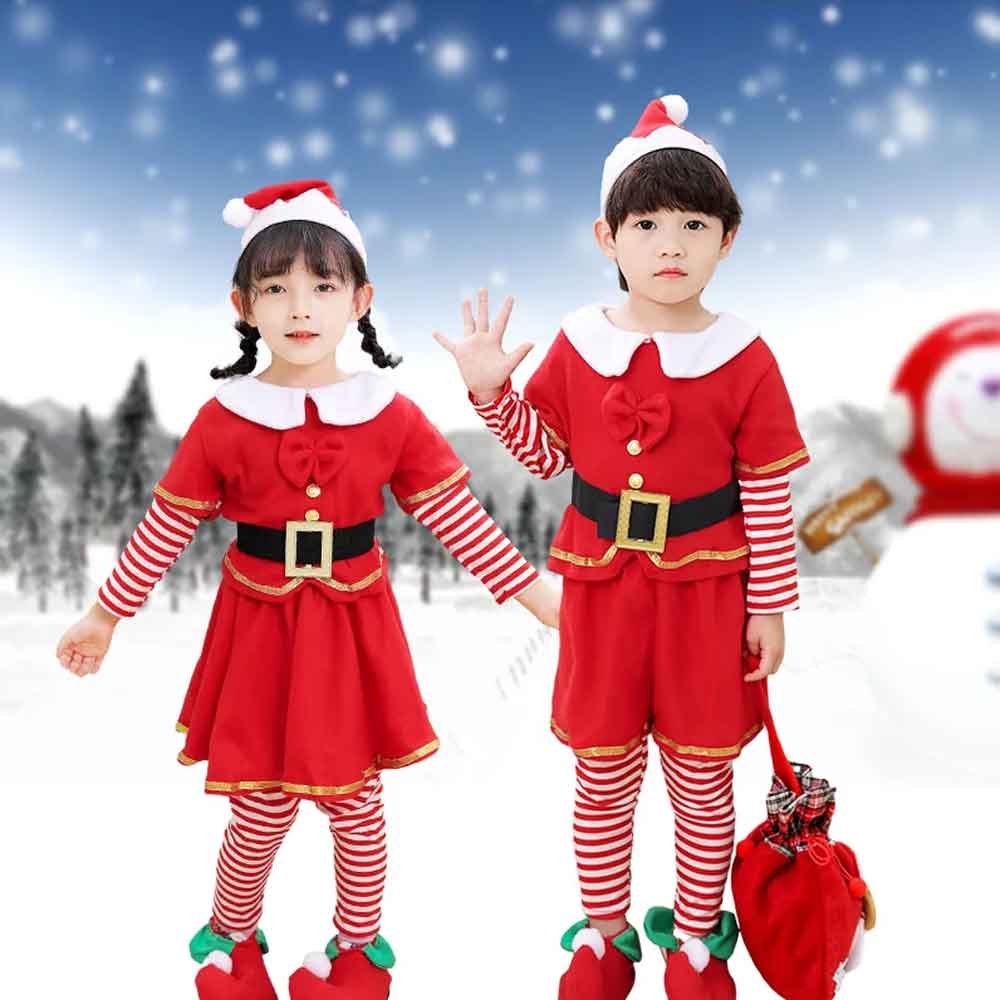 Children's Christmas Elf Set - - Elf Costume Christmas avaliação e preço