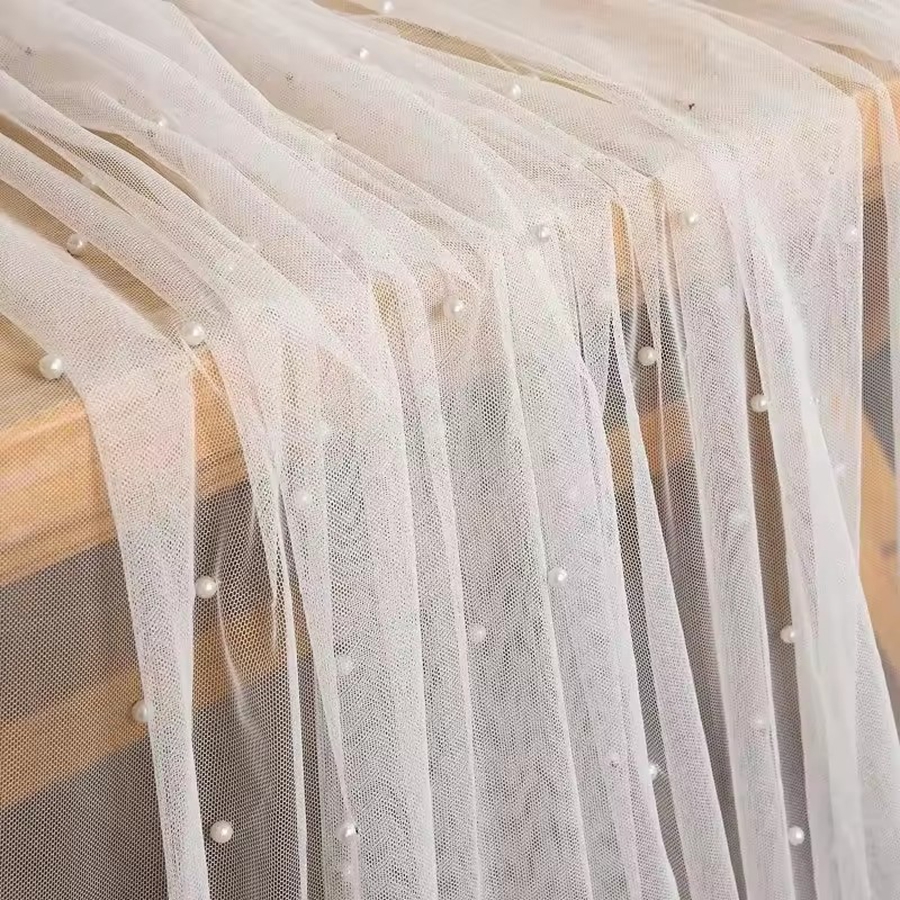 300x80cm Pearl Sheer Tulle Tab - Christmas Table Runner avaliação e preço