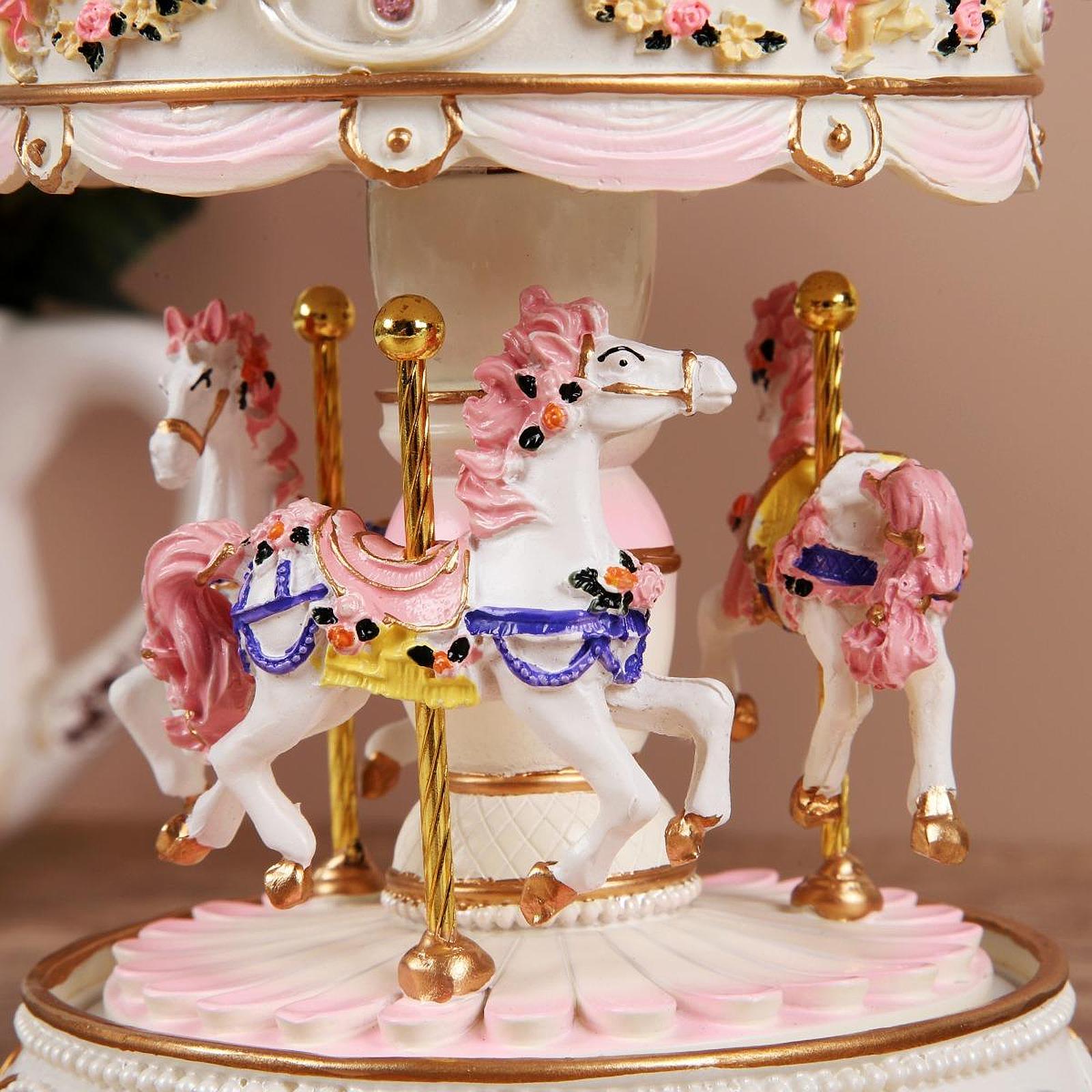 Handcrafted Resin Carousel Mus - Snow Globe Musical avaliação e preço