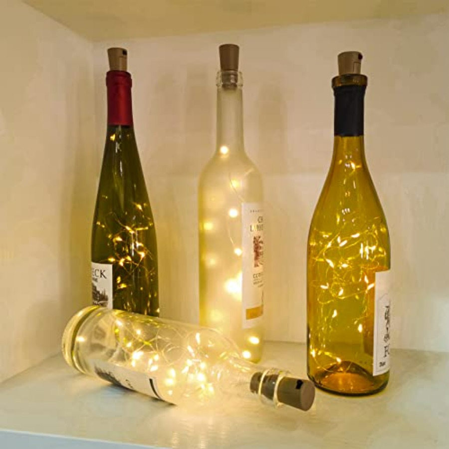 Wine Bottle Lights with Cork,  - Led Fairy String Lights avaliação e preço