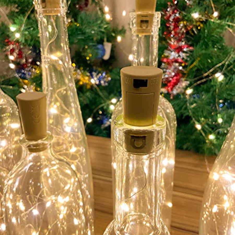Wine Bottle Lights with Cork,  - Led Fairy String Lights avaliação e preço