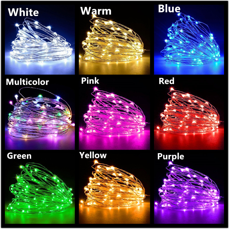 10M 5M 3M 2M Copper Wire LED T - Tinsel Garland Decoration avaliação e preço