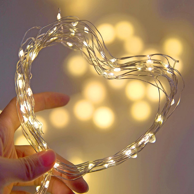 10M 5M 3M 2M Copper Wire LED T - Tinsel Garland Decoration avaliação e preço