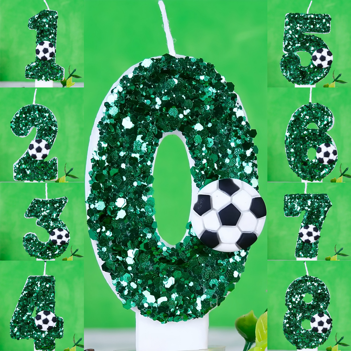 Boy Series 3D Green Football B - Holiday Candle Set avaliação e preço