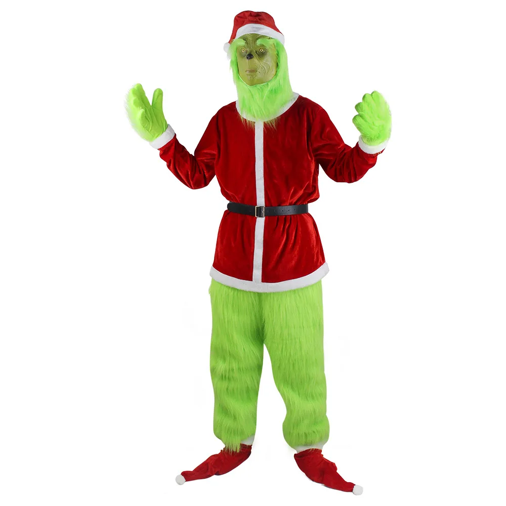 Merry Christmas Grinch Cosplay - Santa Hat Plush avaliação e preço