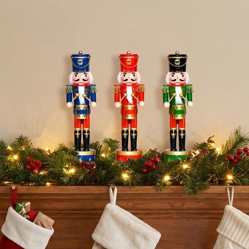 36Cm Wooden Nutcrackers Drum S - Nutcracker Figurine avaliação e preço