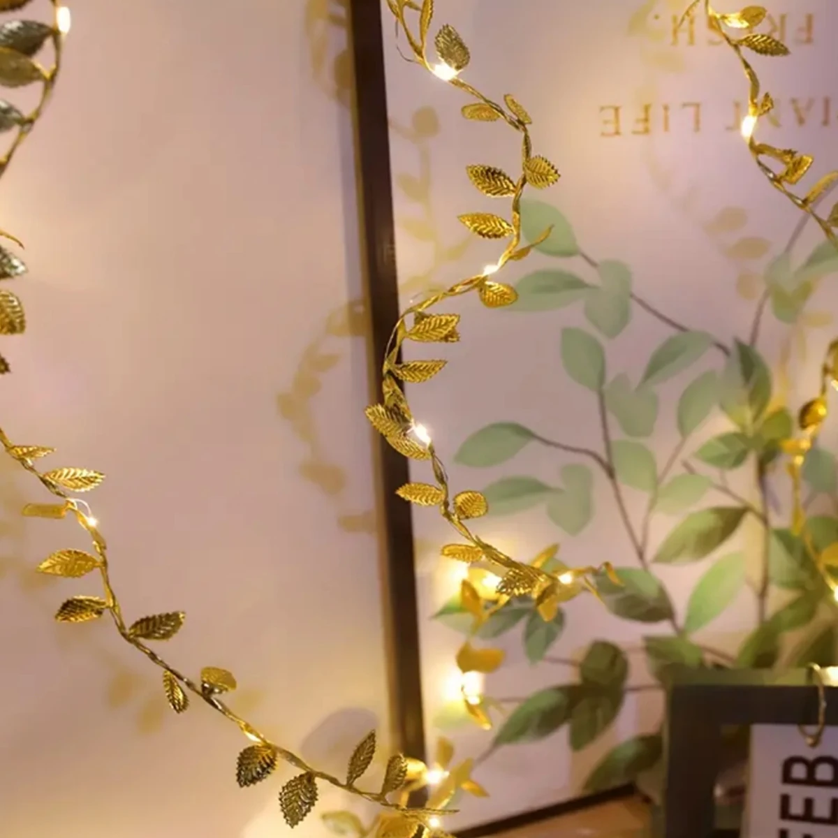 LED Golden Leaves String Light - Led Fairy String Lights avaliação e preço