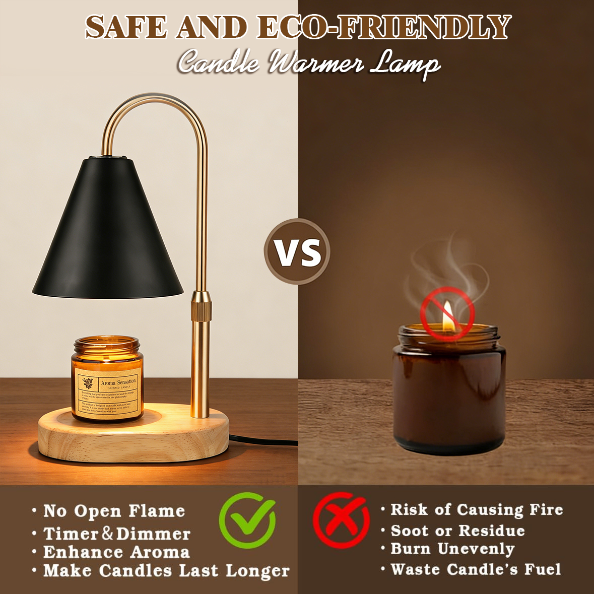 Black Candle Warmer Lamp with  - Holiday Candle Set avaliação e preço