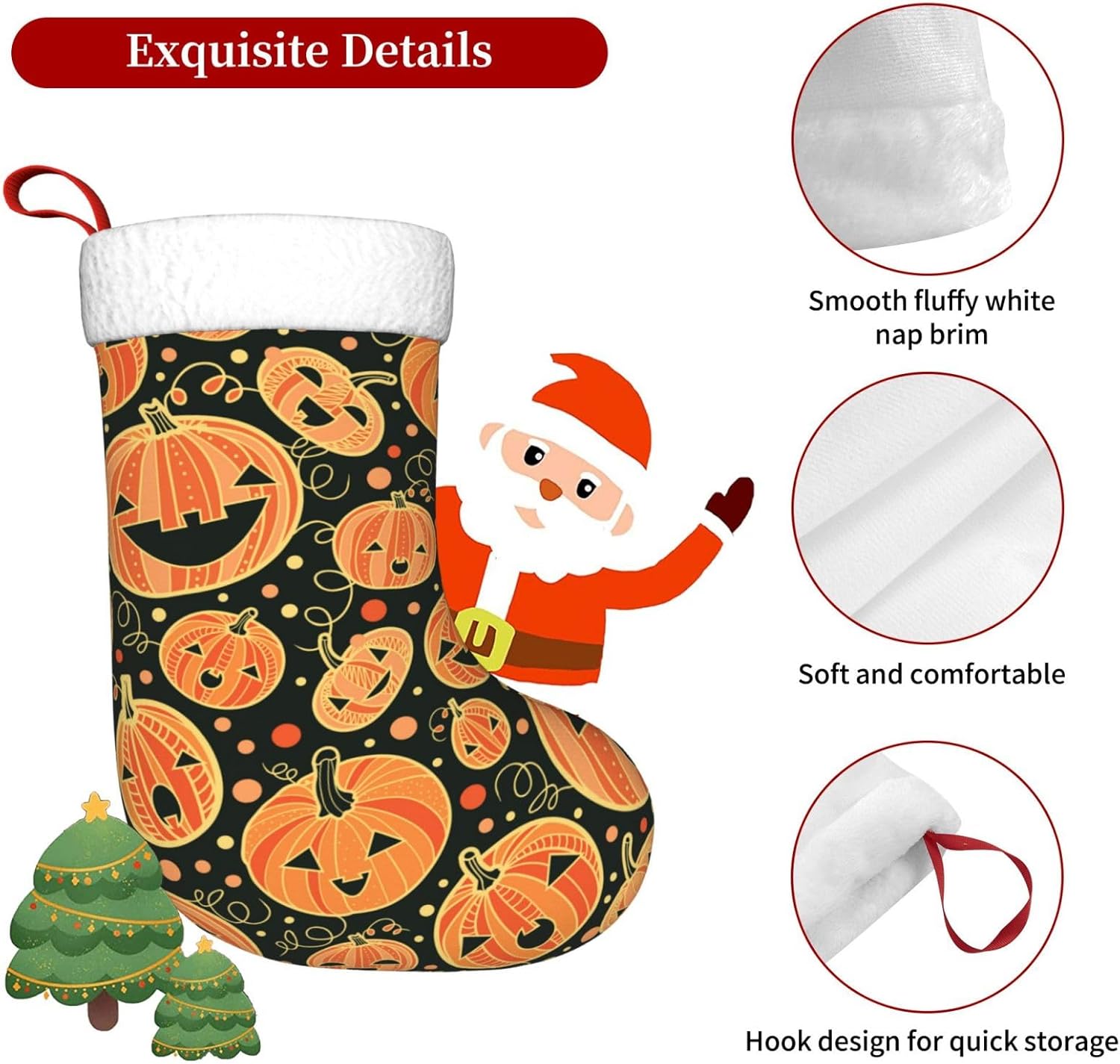 Halloween Pumpkin Christmas St - Christmas Stocking Hanging avaliação e preço