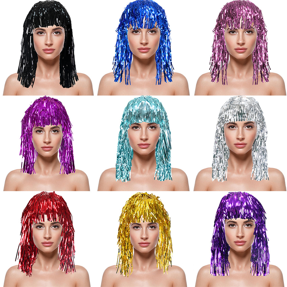 Cosplay Disco Wig Foil Tinsel  - Tinsel Garland Decoration avaliação e preço