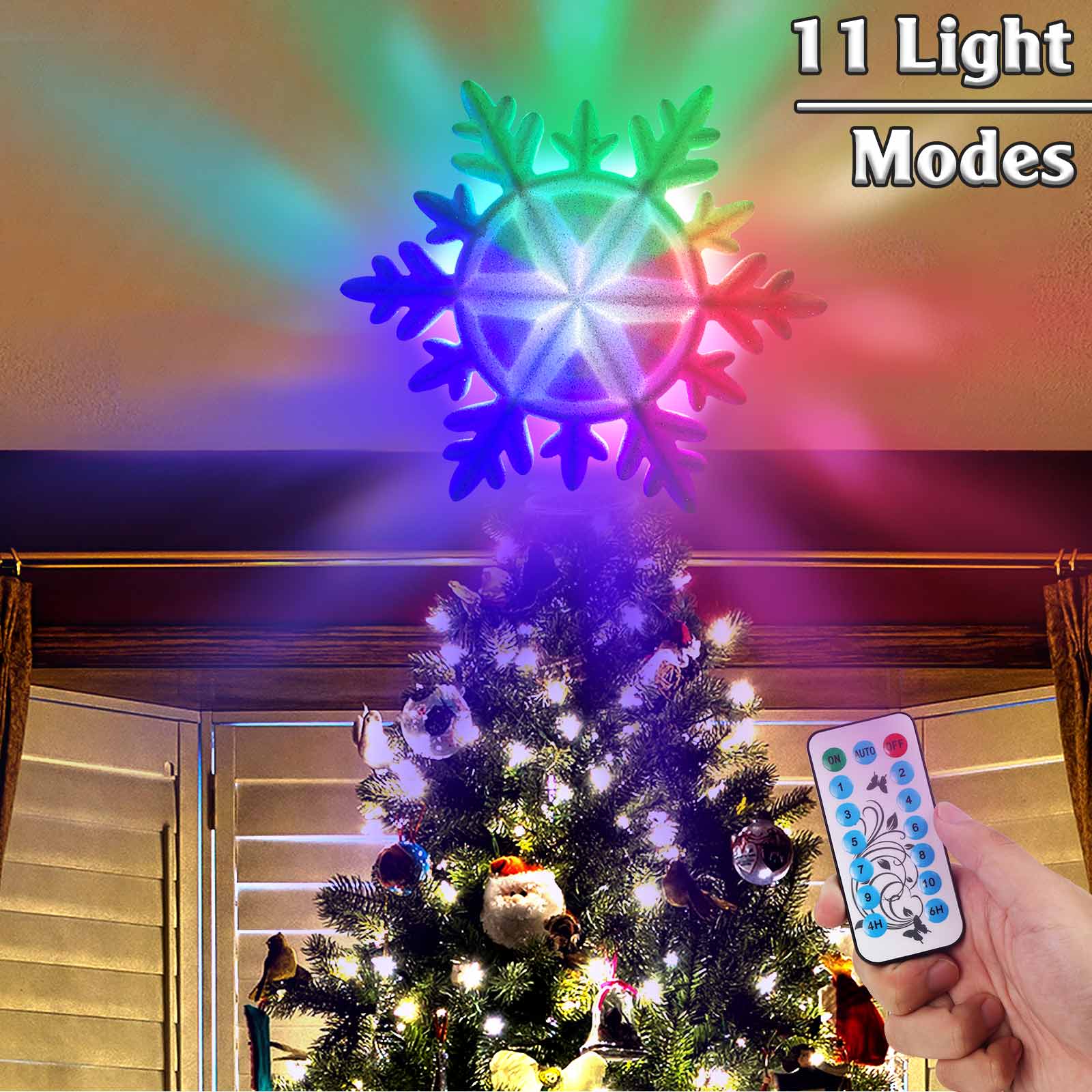 OurWarm Lighted Christmas Tree - Star Tree Topper avaliação e preço