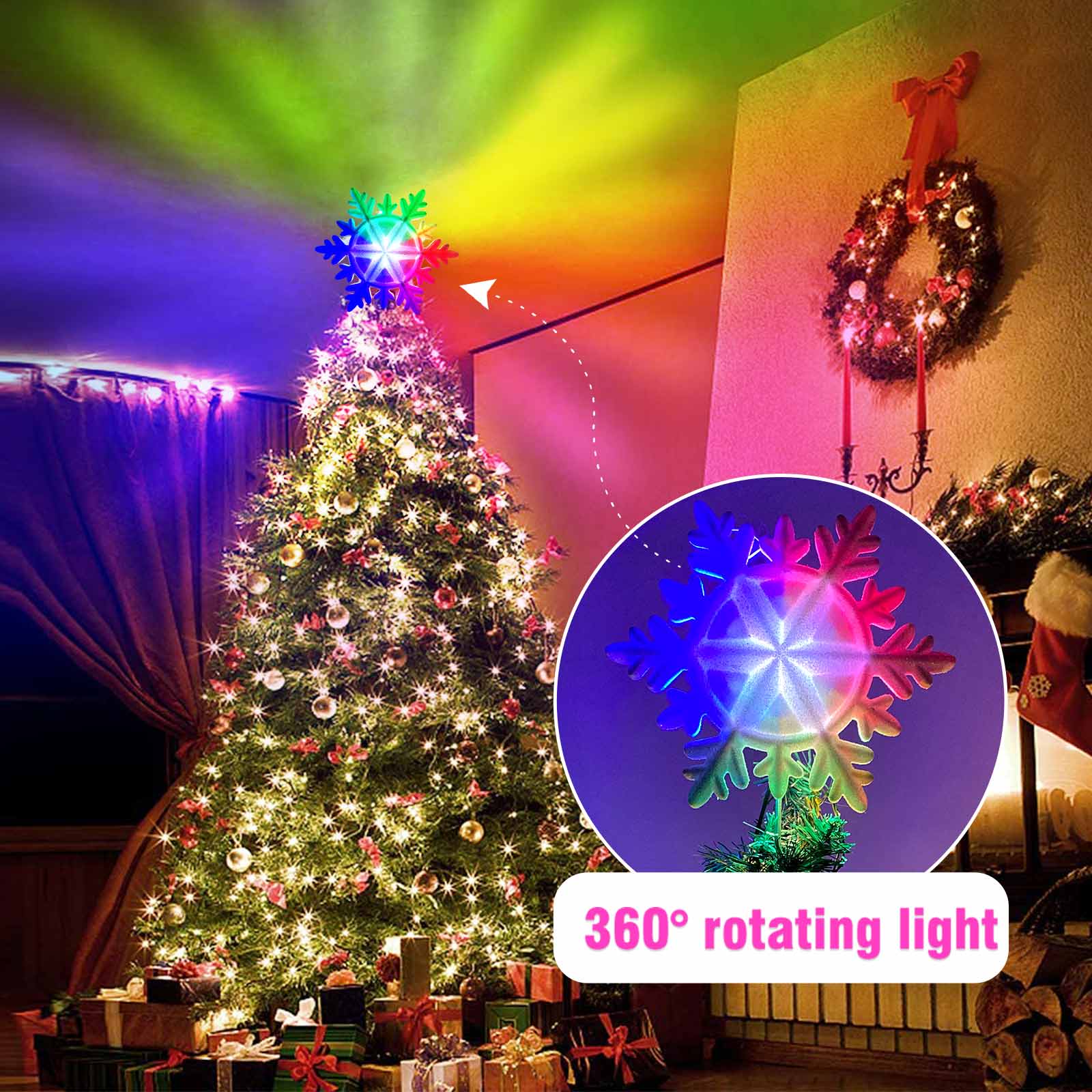 OurWarm Lighted Christmas Tree - Star Tree Topper avaliação e preço