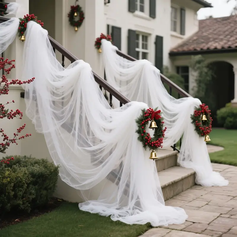 DIY Decoration Tulle Arch Drap - Christmas Table Runner avaliação e preço