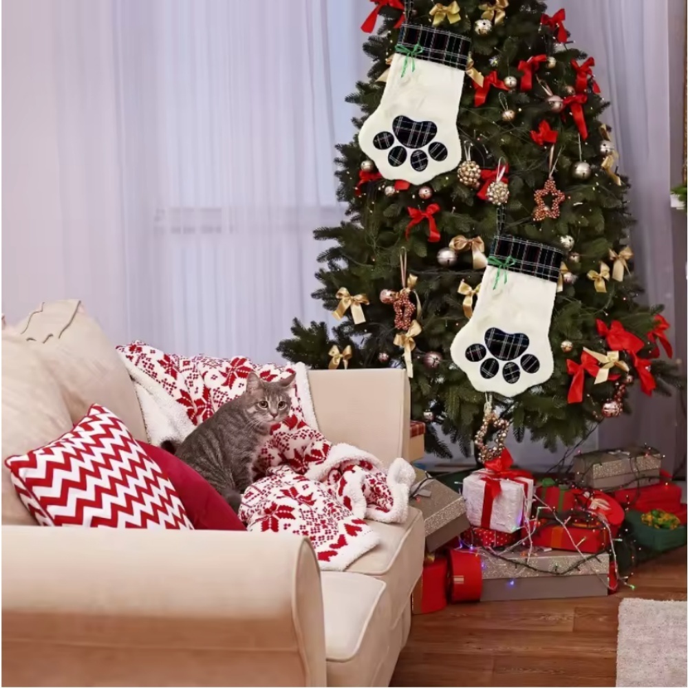Christmas Socks New Year Decor - Christmas Stocking Hanging avaliação e preço