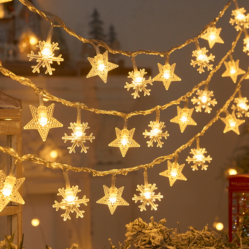 1.5M/3M Snowflake star LED Str - Led Fairy String Lights avaliação e preço