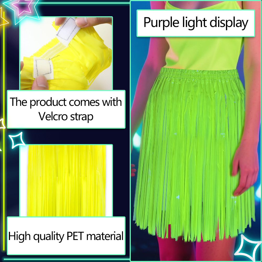 Neon Fluorescent Tinsel Skirt, - Tinsel Garland Decoration avaliação e preço