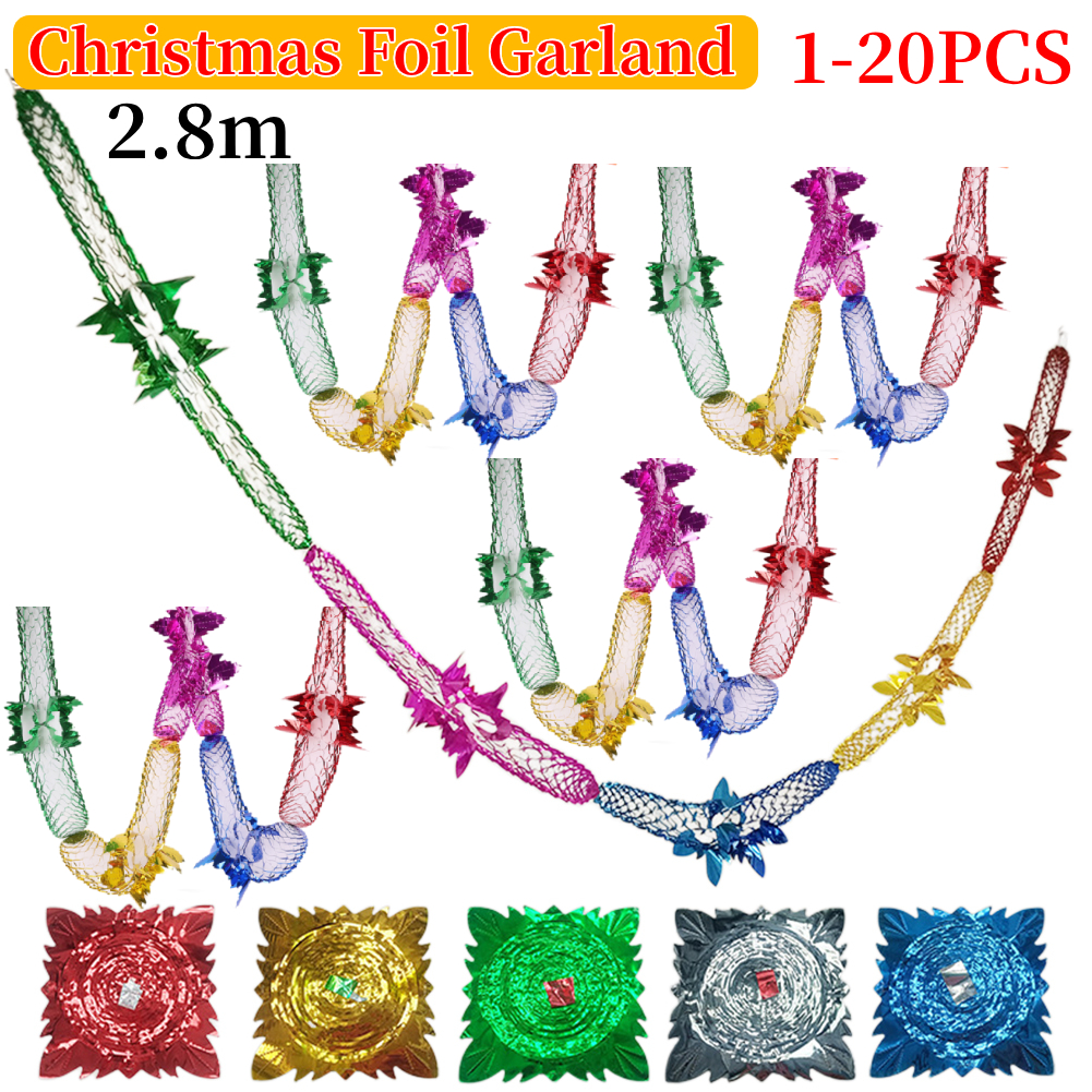 Christmas Foil Garland Ceiling - Tinsel Garland Decoration avaliação e preço