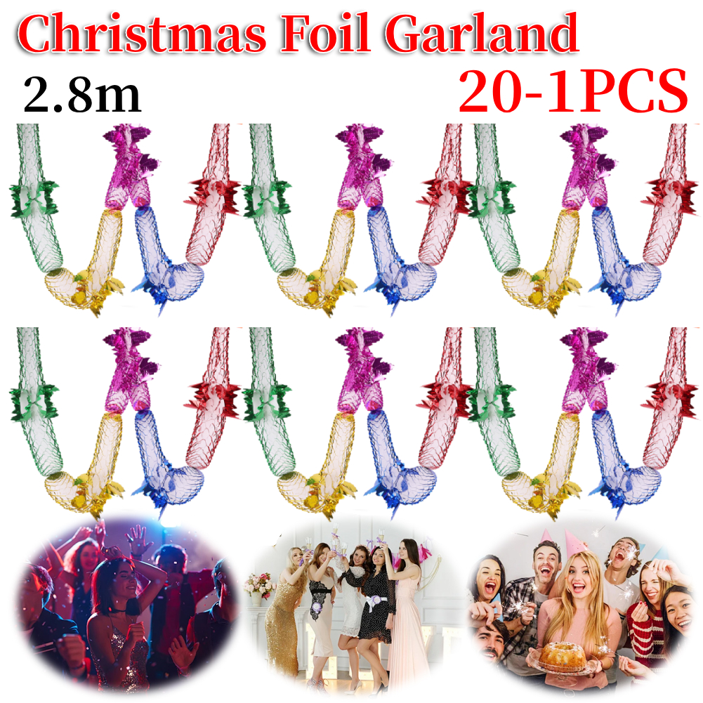Christmas Foil Garland Ceiling - Tinsel Garland Decoration avaliação e preço