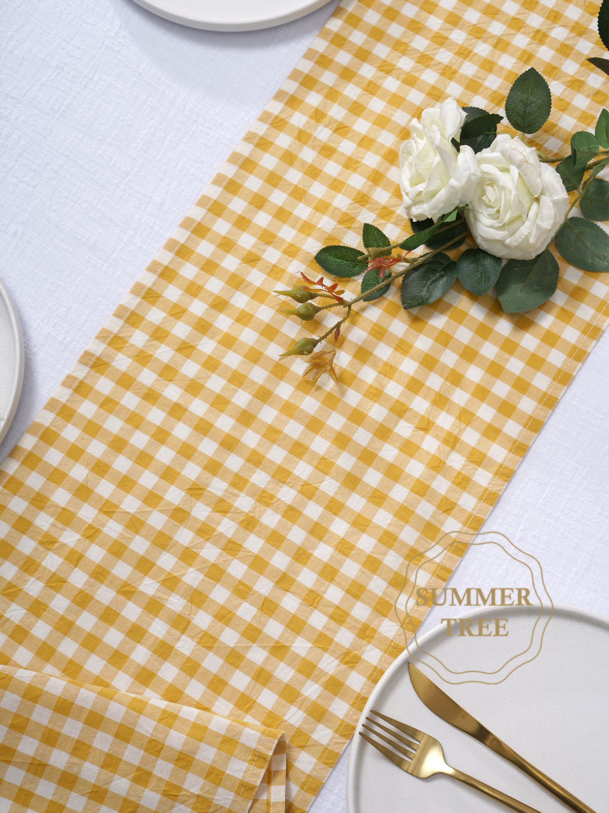 Rustic Plaid Cotton Table Runn - Christmas Throw Blanket avaliação e preço