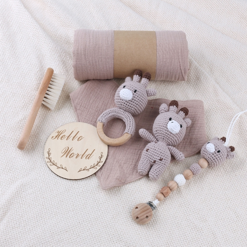 1 Set Baby Stuffed Animal Doll - Gift Box Wrap Set avaliação e preço