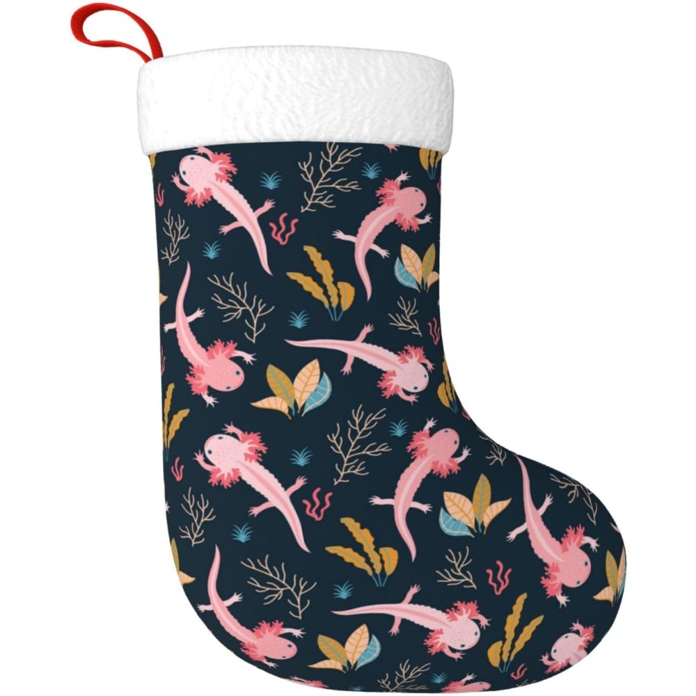 Cute Axolotl Christmas Stockin - Christmas Stocking Hanging avaliação e preço