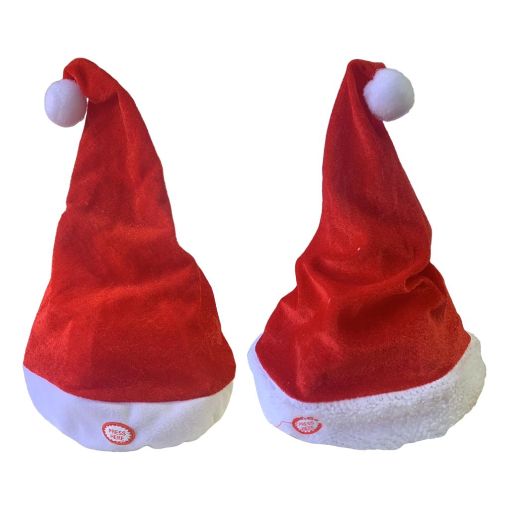 Singing Dancing Santa Hats Dec - Santa Hat Plush avaliação e preço