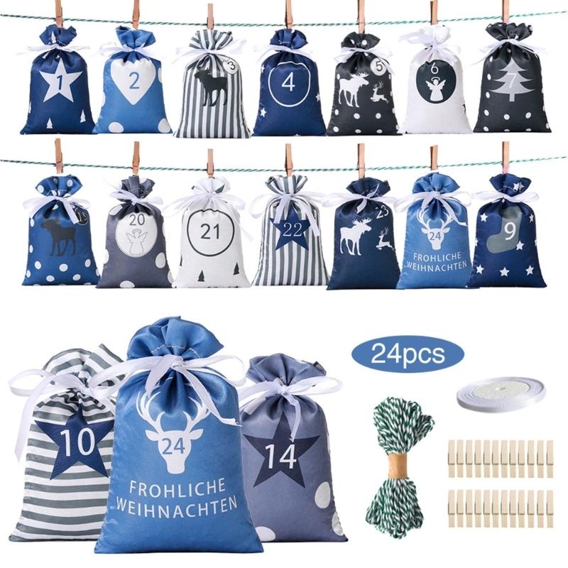 Christmas Advent Calendar Bags - Advent Calendar Gift avaliação e preço