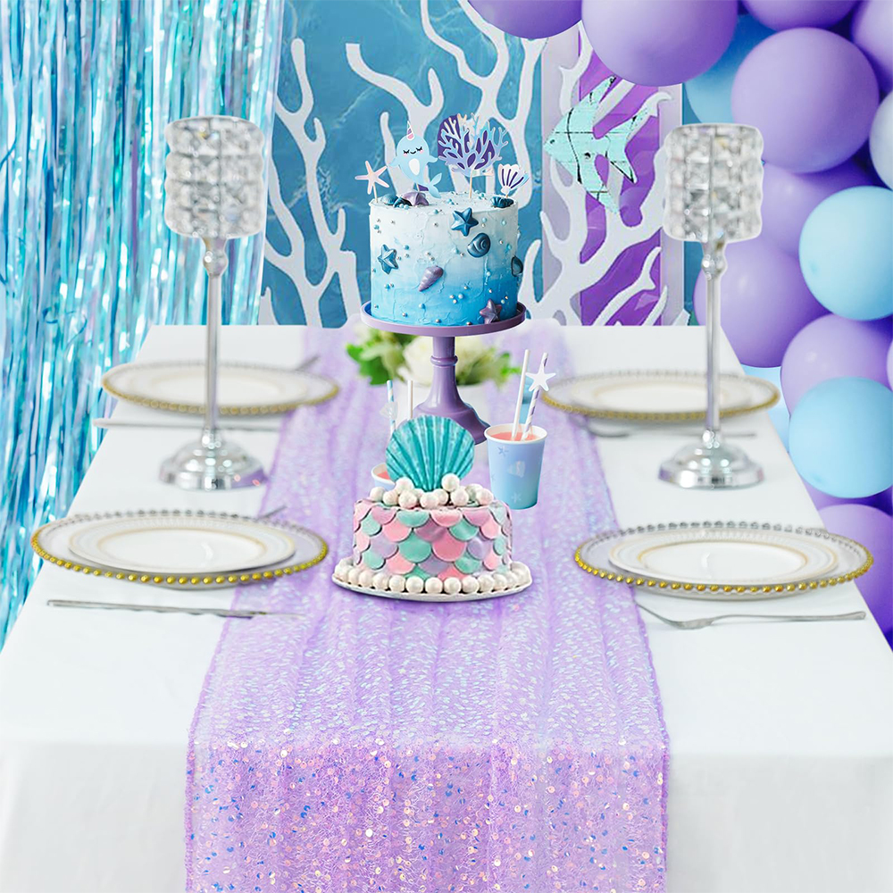 Mermaid Table Runner Iridescen - Christmas Table Runner avaliação e preço