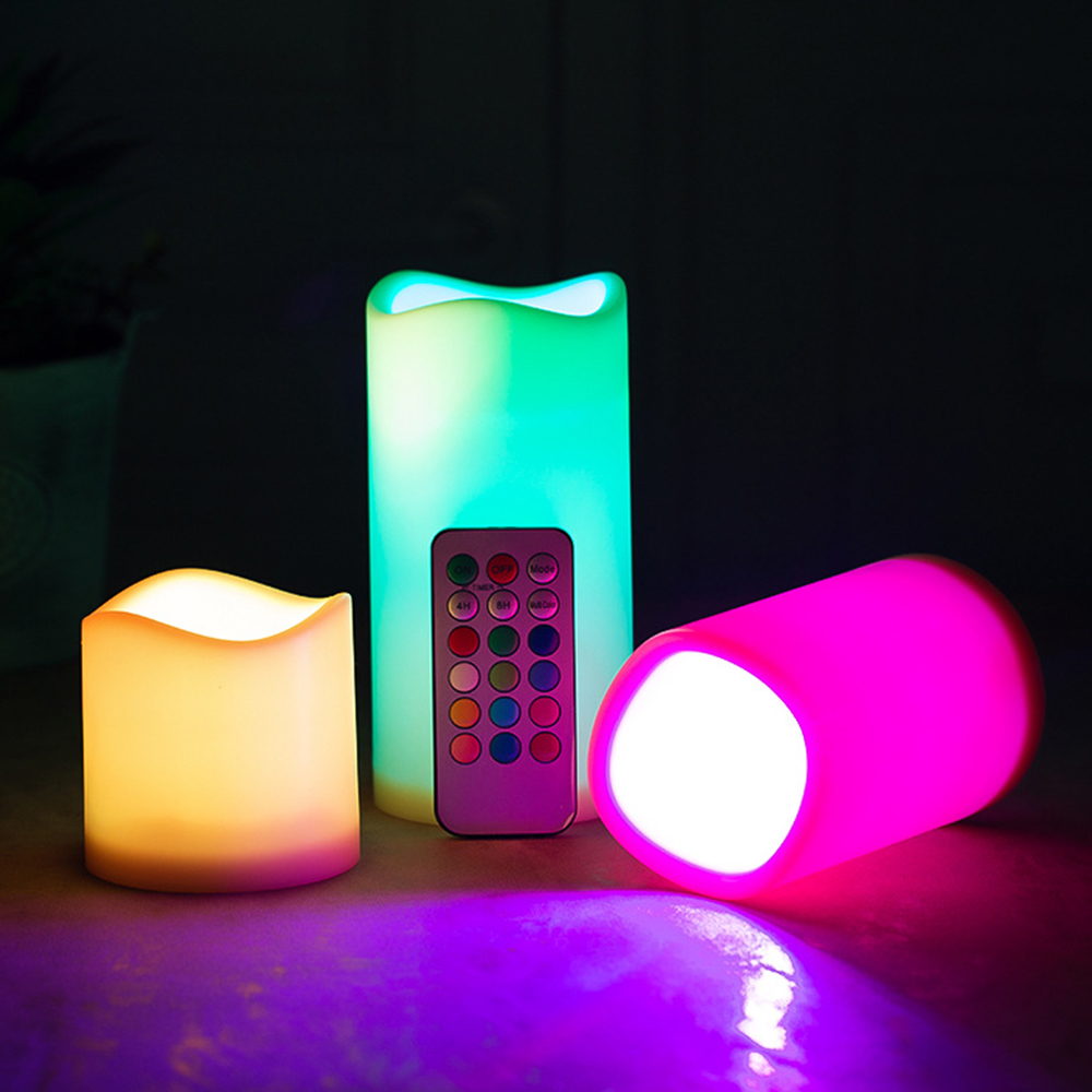 3pcs/ set LED Flameless Flicke - Holiday Candle Set avaliação e preço